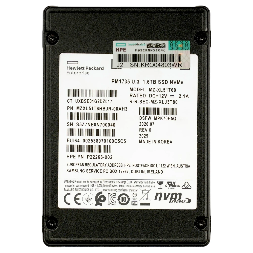 HPE 1.6TB NVMe Gen4