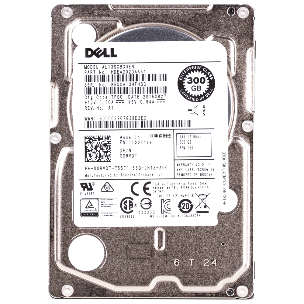 300 GB Dell 6G SAS 10K 6 Гб/с