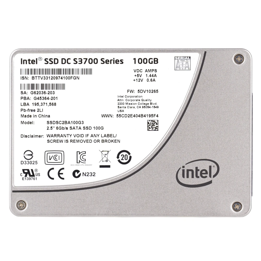 Intel SSDSC2BA100G3R