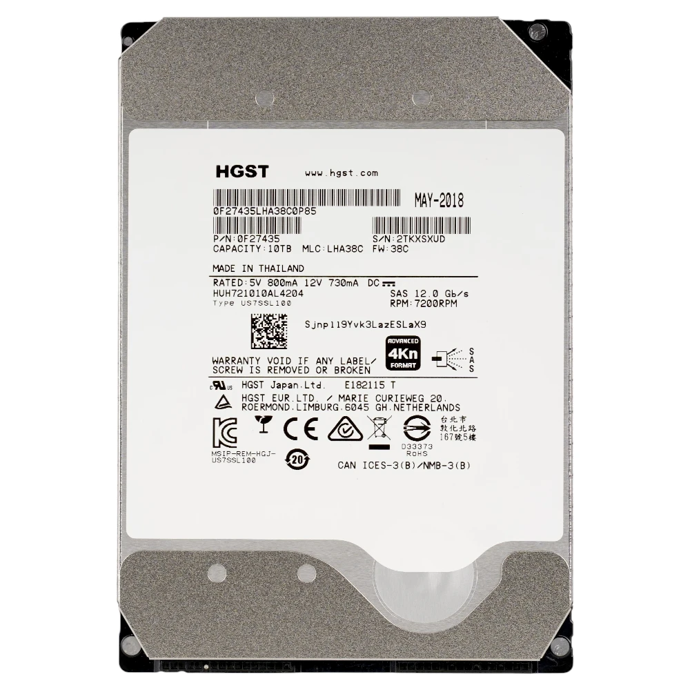 10 TB HGST SAS3 12 Gb/s