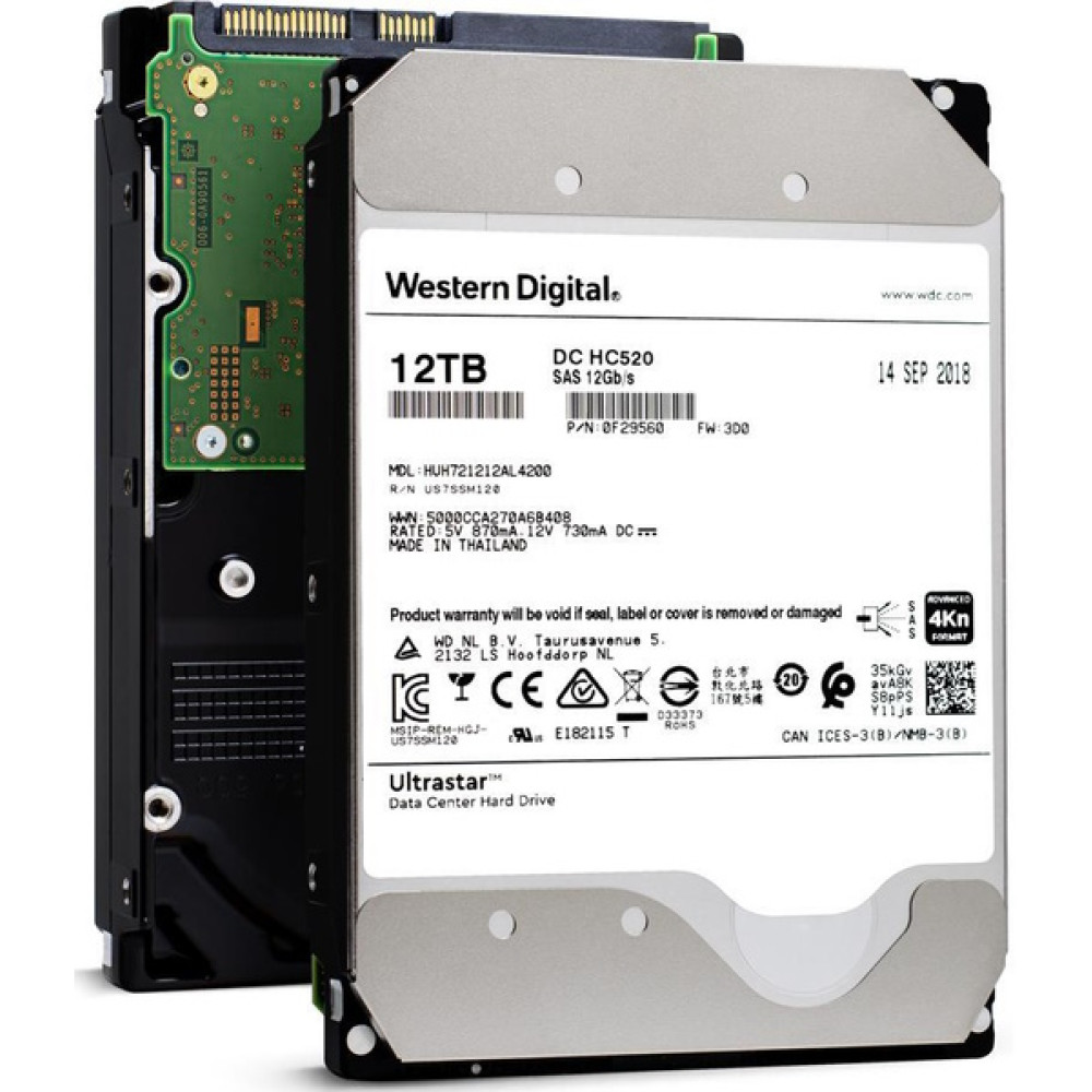 12TB HGST HUH721212AL4200 SAS 7.2K 4KN 3.5" SAS 12 Gb/s