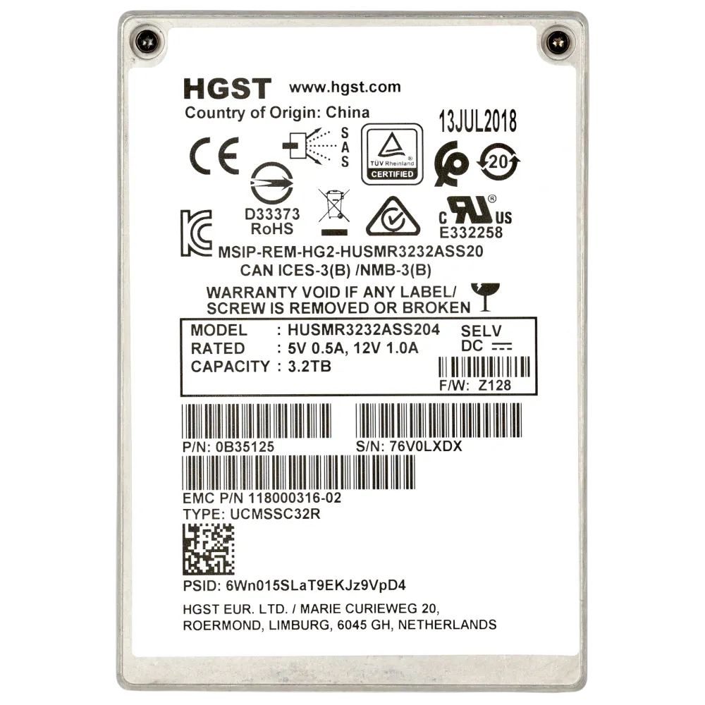 3.2 TB Hitachi HUSMR3232ASS204 SSD