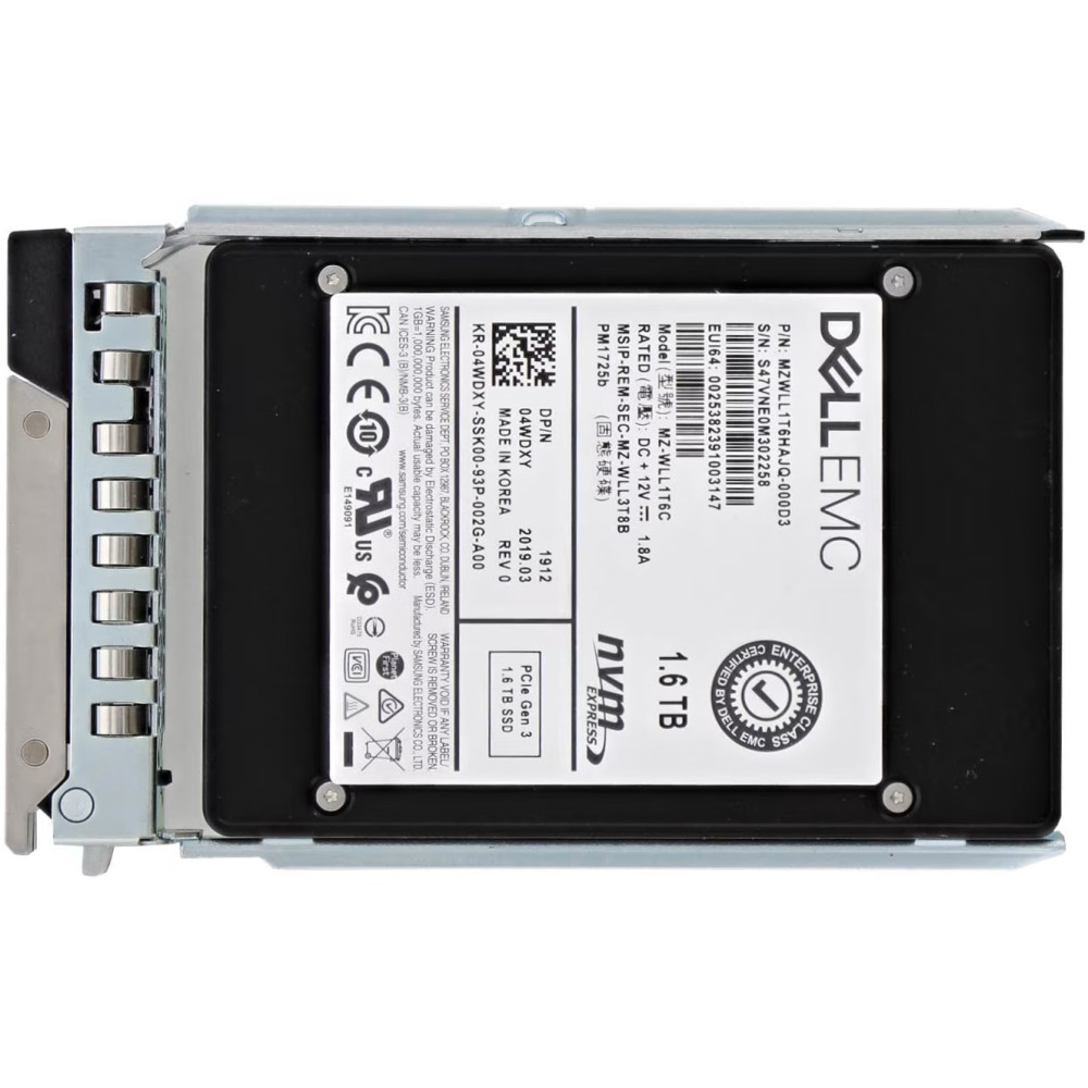 Dell  4WDXY 1.6TB SSD PCIe 3.0 x4 NVMe U.2