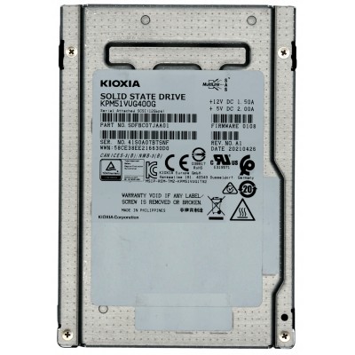400 GB  Kioxia (Toshiba) KPM51VUG400G Enterprise SAS SSD 12Gb/s 