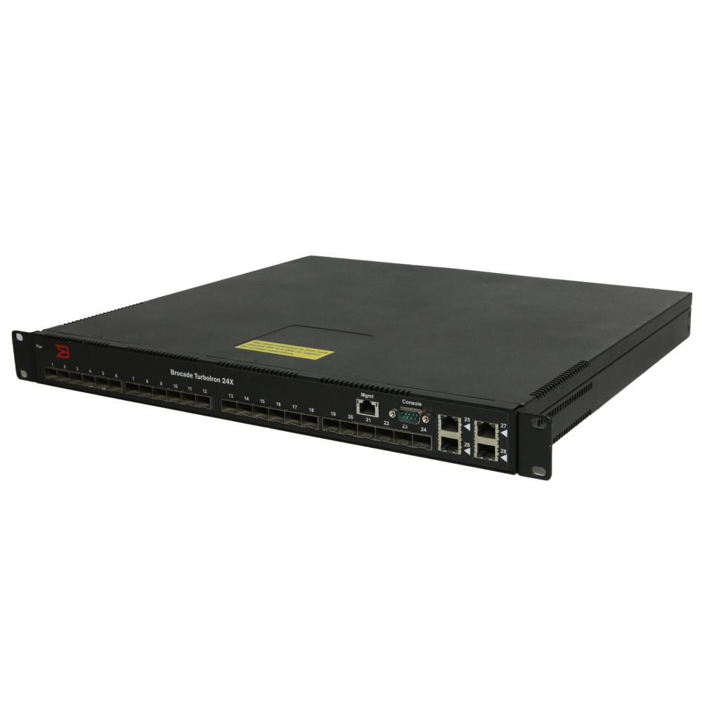 H1: Explorați Capacitățile Excepționale ale Switch-ului Brocade Turboiron 24X-AC cu 24 de Porturi 10Gbe Sfp+ și 4 Porturi Gigabit 1Gbe