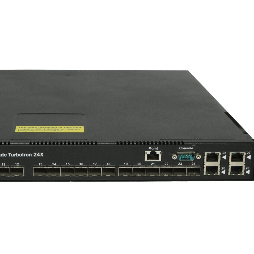 H1: Explorați Capacitățile Excepționale ale Switch-ului Brocade Turboiron 24X-AC cu 24 de Porturi 10Gbe Sfp+ și 4 Porturi Gigabit 1Gbe